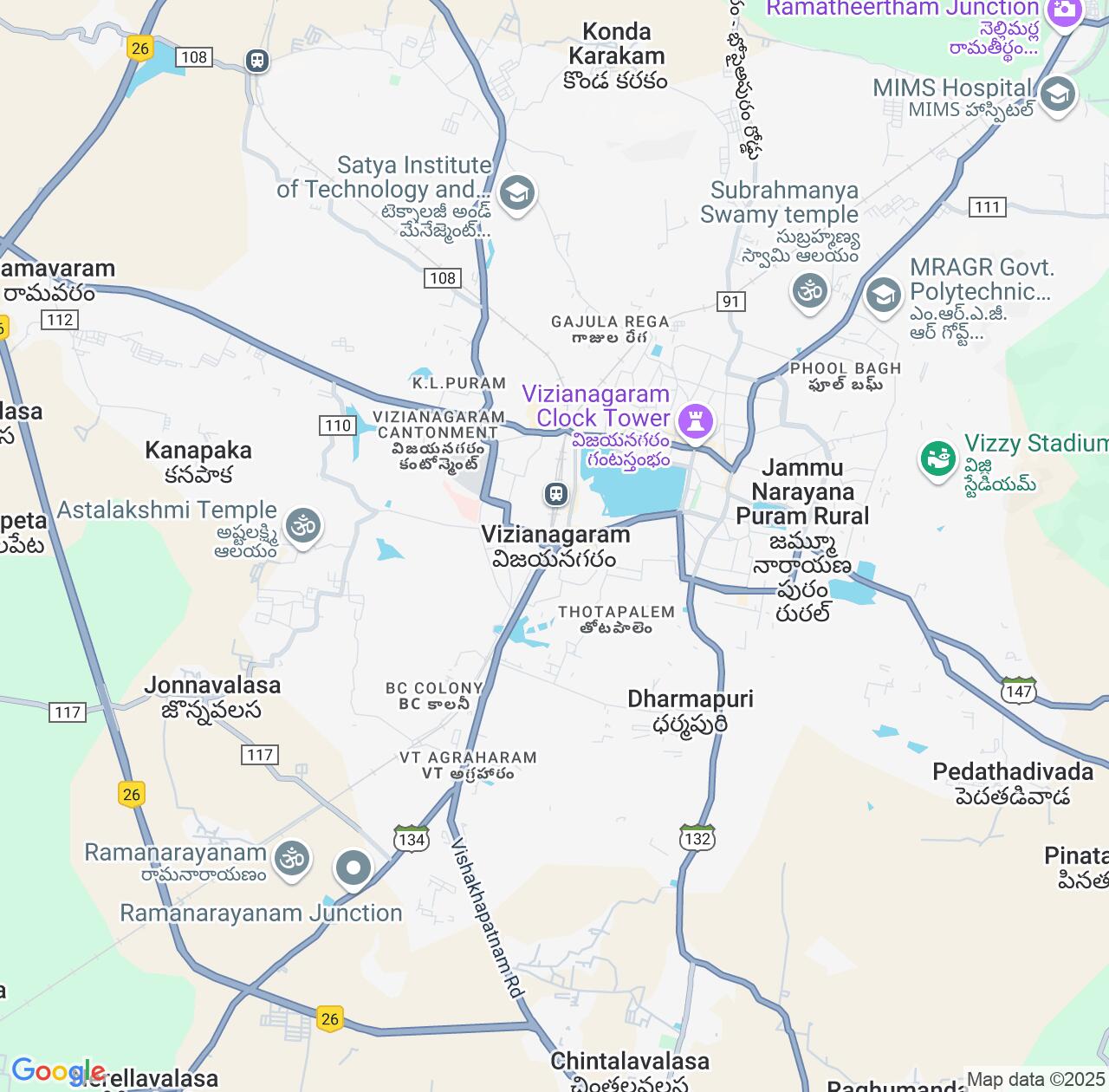 Map image for Intellectual Property Lawyers in Vizianagaram and Andhra Pradesh IP firms at coordinates  ; .