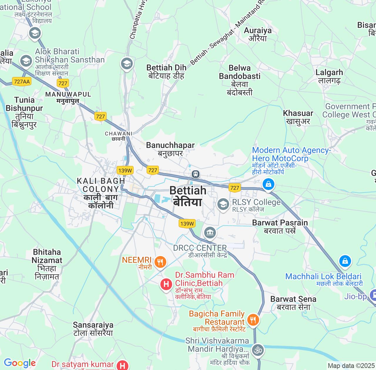 Map image for Intellectual Property Lawyers in Bettiah and Bihar IP firms at coordinates  ; .