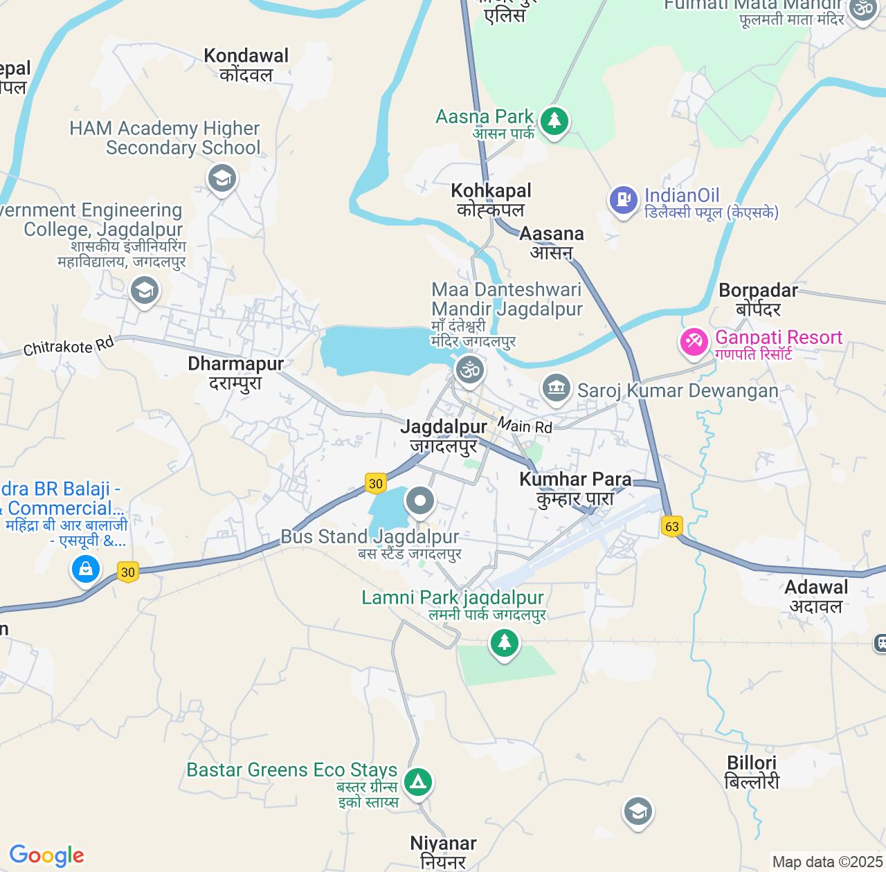 Map image for Intellectual Property Lawyers in Jagdalpur and Chhattisgarh IP firms at coordinates  ; .