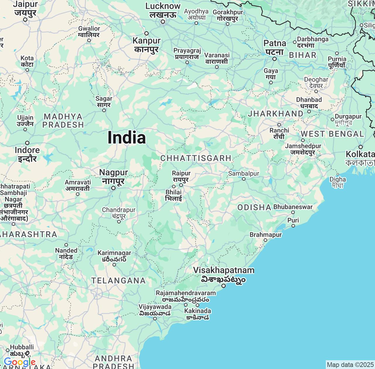 Map image for Intellectual Property Lawyers in Chhattisgarh and India IP firms at coordinates  ; .