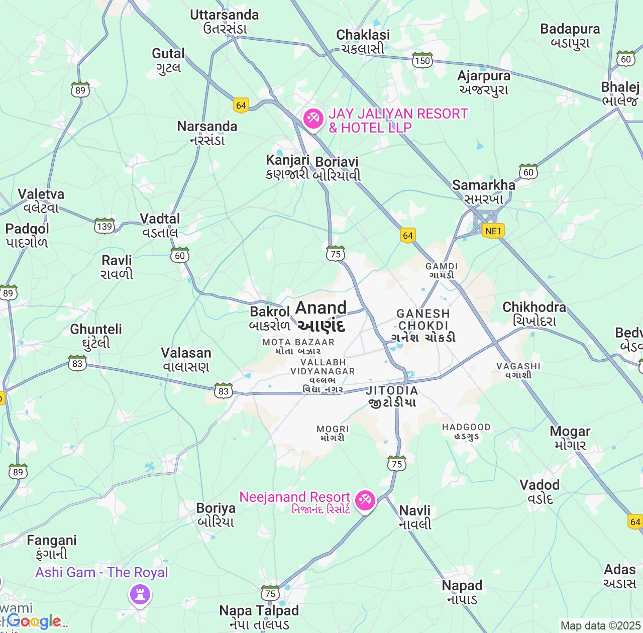 Map image for Intellectual Property Lawyers in Anand and Gujarat IP firms at coordinates  ; .