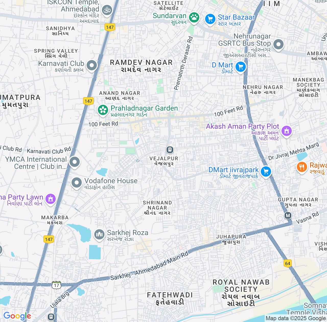 Map image for Intellectual Property Lawyers in Vejalpur and Gujarat IP firms at coordinates  ; .