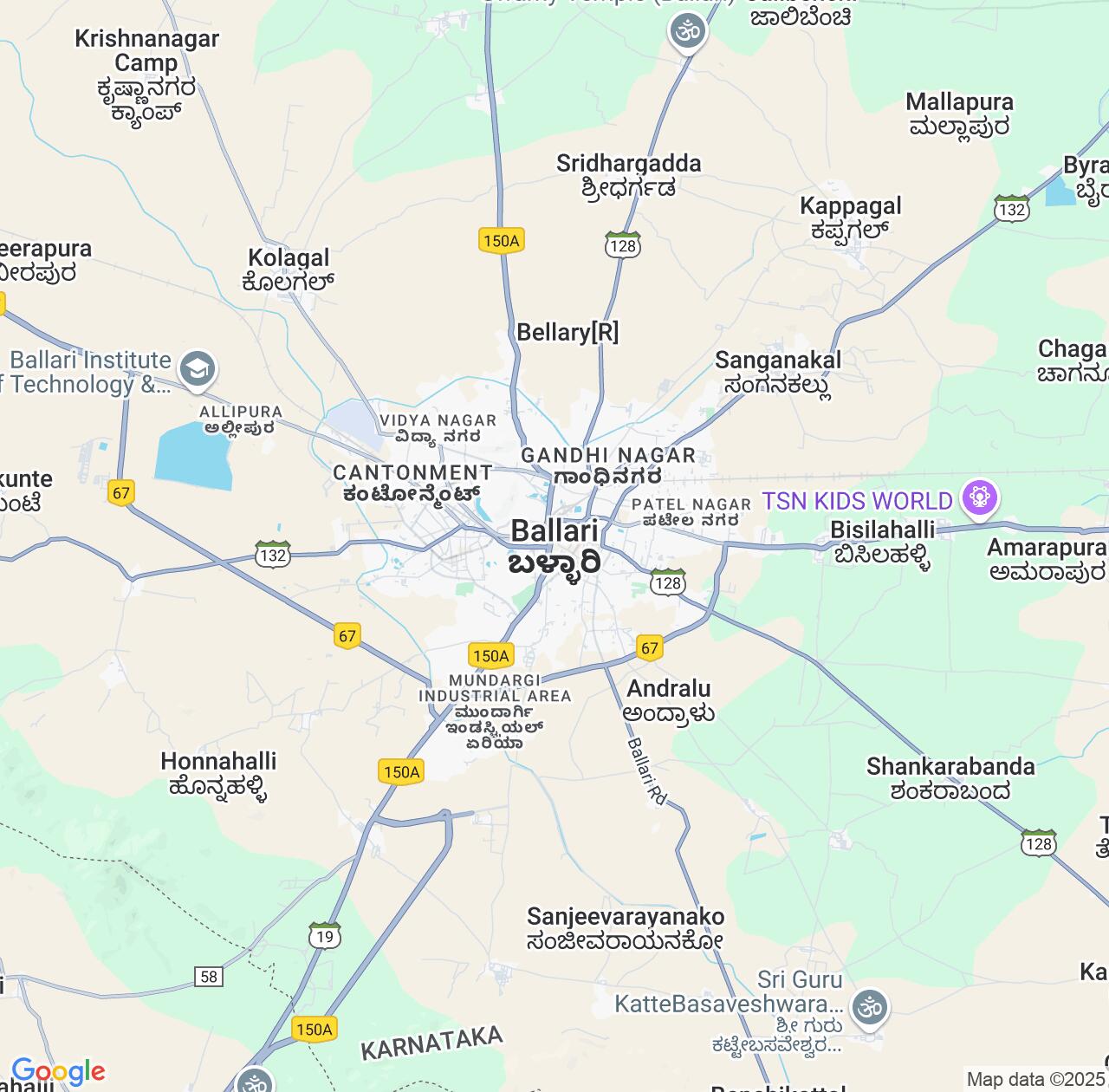 Map image for Intellectual Property Lawyers in Bellary and Karnataka IP firms at coordinates  ; .