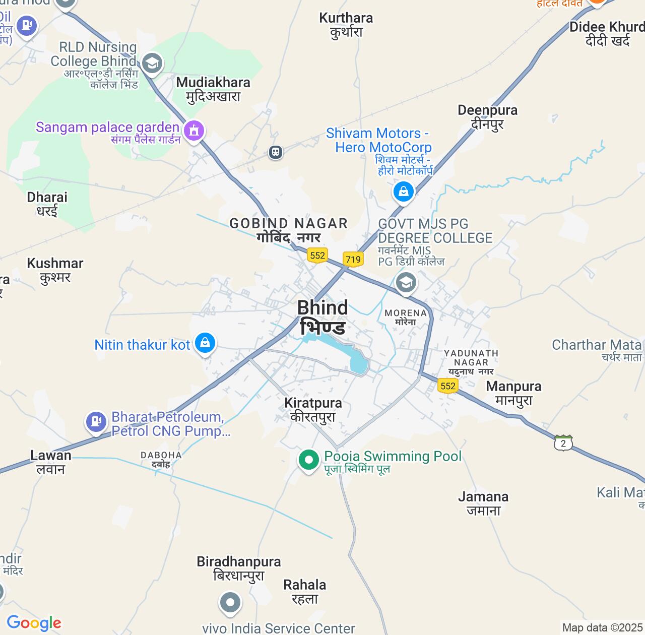 Map image for Intellectual Property Lawyers in Bhind and Madhya Pradesh IP firms at coordinates  ; .
