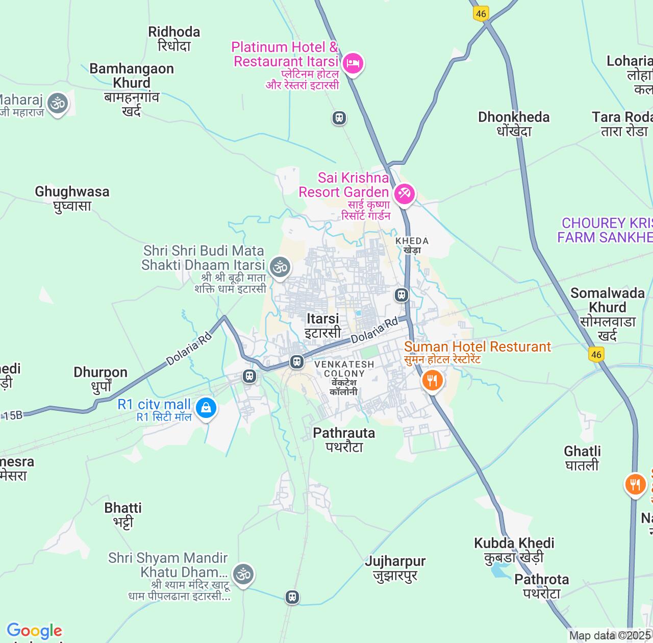 Map image for Intellectual Property Lawyers in Itarsi and Madhya Pradesh IP firms at coordinates  ; .