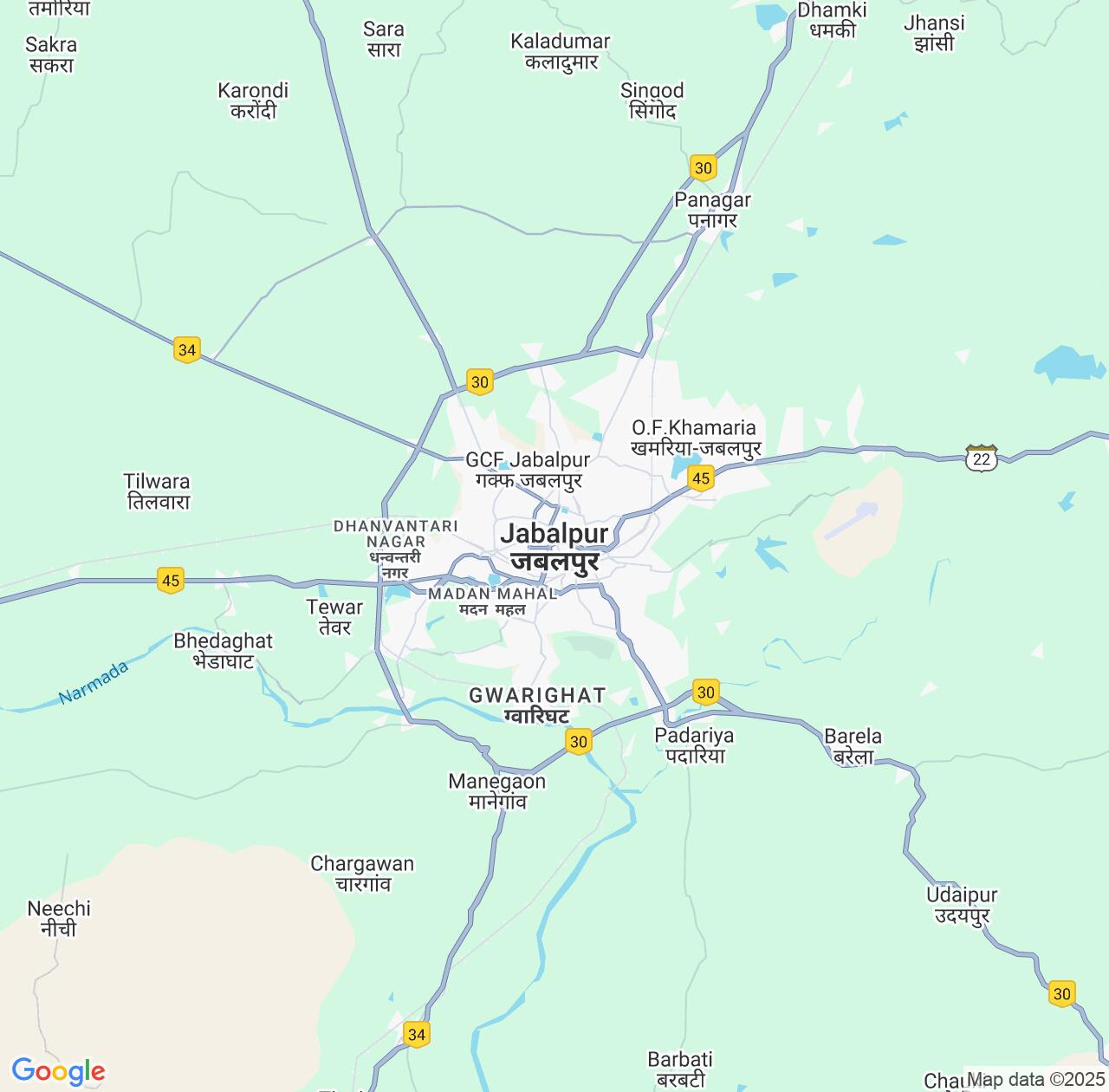 Map image for Intellectual Property Lawyers in Jabalpur and Madhya Pradesh IP firms at coordinates  ; .