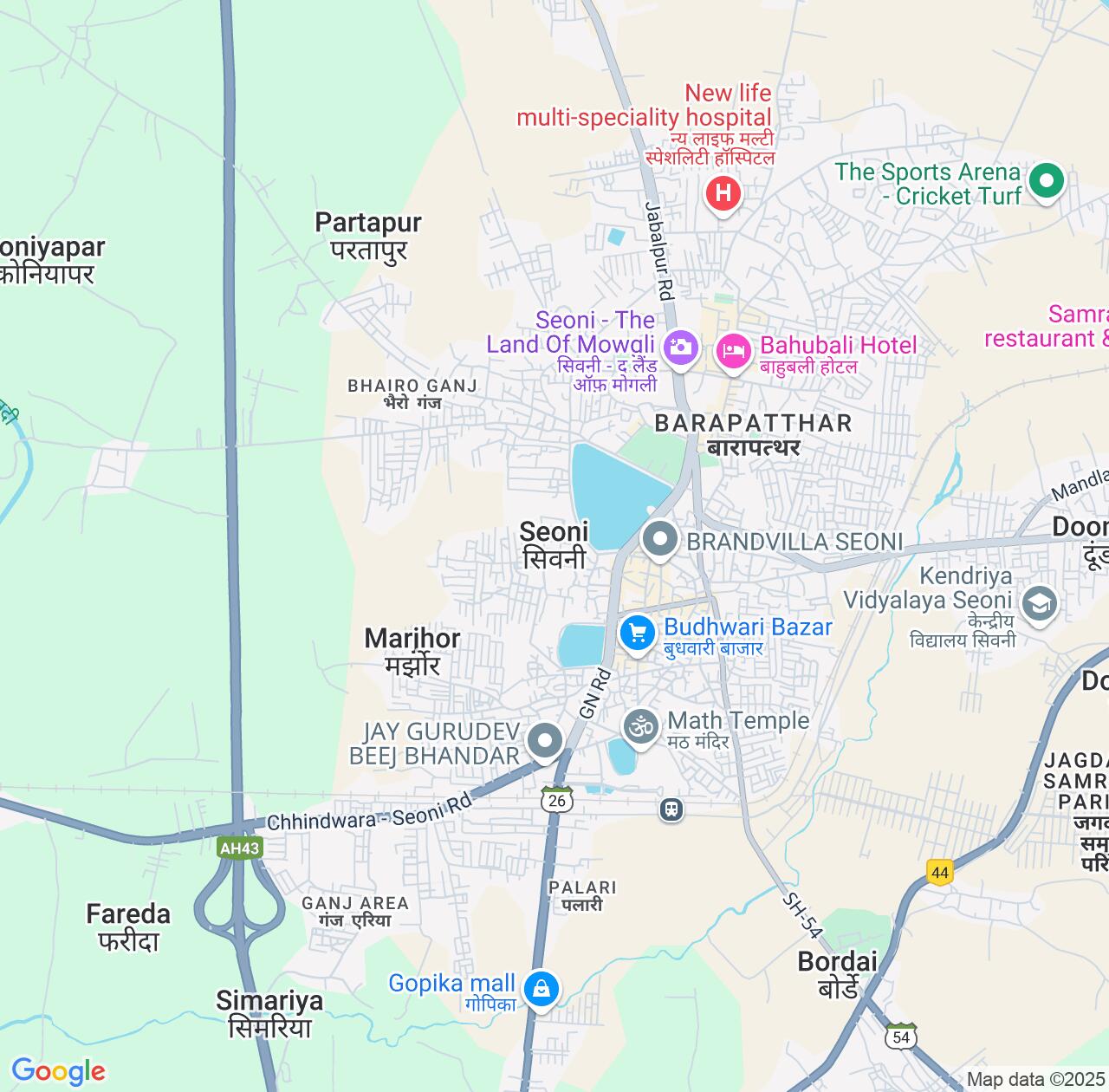 Map image for Intellectual Property Lawyers in Seoni and Madhya Pradesh IP firms at coordinates  ; .