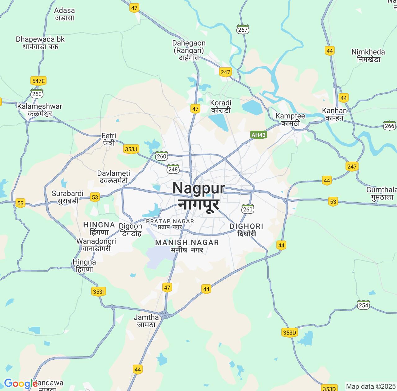 Map image for Intellectual Property Lawyers in Nagpur and Maharashtra IP firms at coordinates  ; .