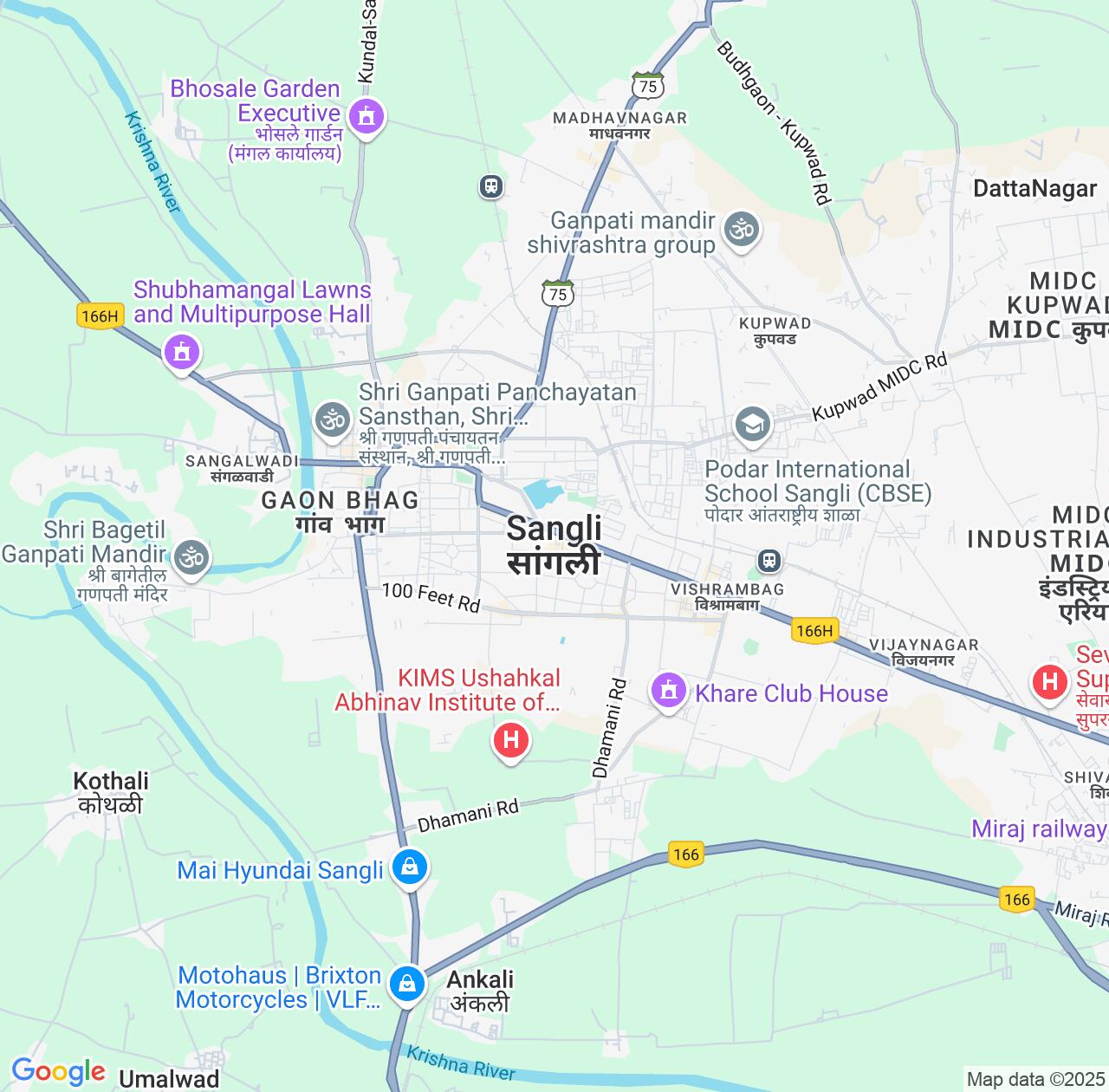 Map image for Intellectual Property Lawyers in Sangli and Maharashtra IP firms at coordinates  ; .