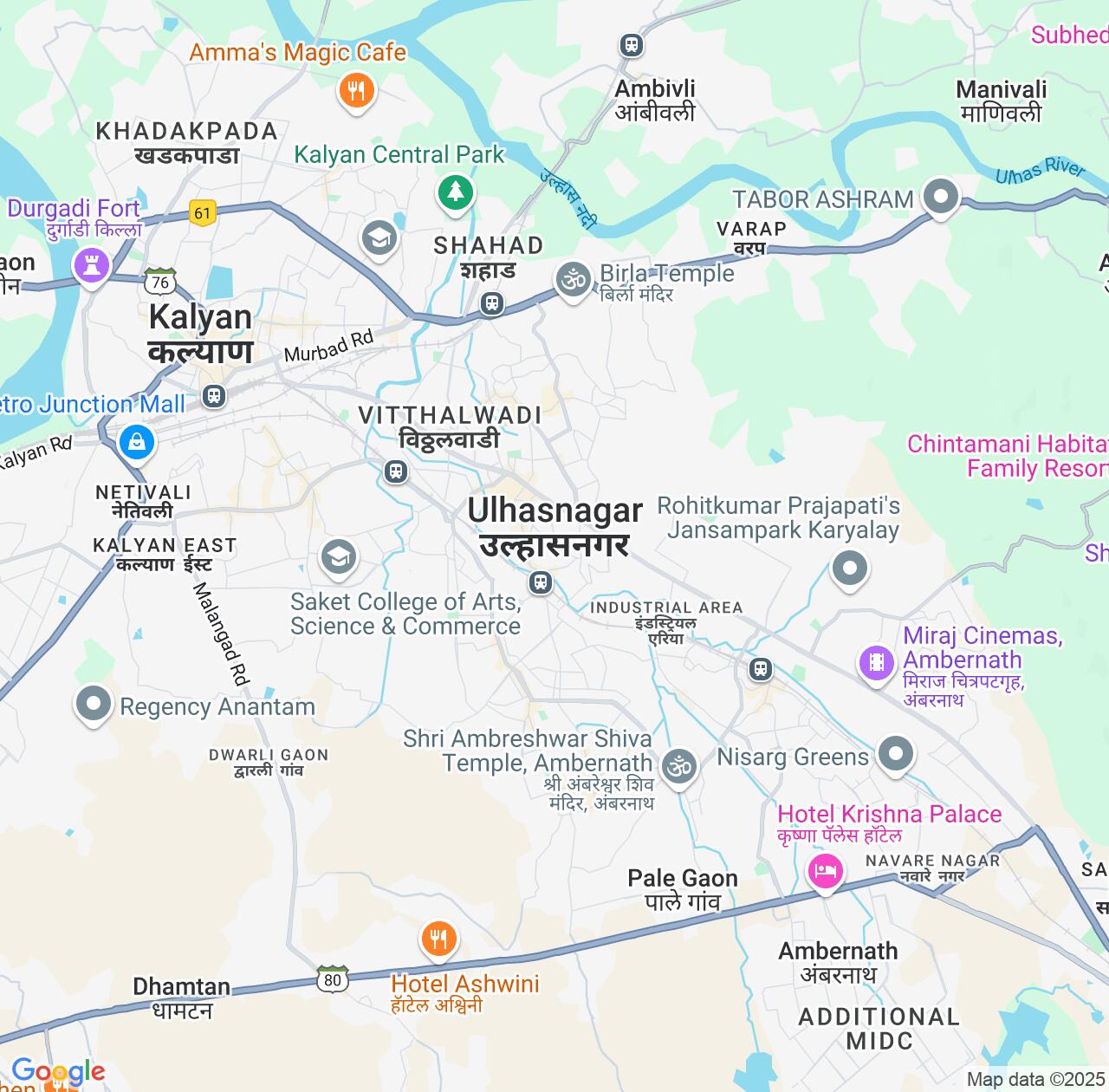 Map image for Intellectual Property Lawyers in Ulhasnagar and Maharashtra IP firms at coordinates  ; .
