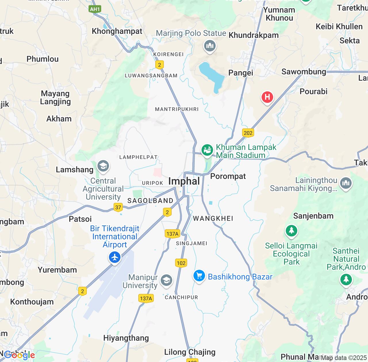 Map image for Intellectual Property Lawyers in Imphal and Manipur IP firms at coordinates  ; .