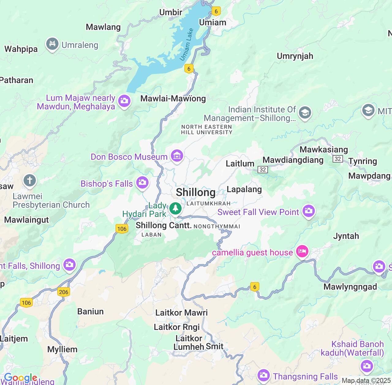 Map image for Intellectual Property Lawyers in Shillong and Meghalaya IP firms at coordinates  ; .