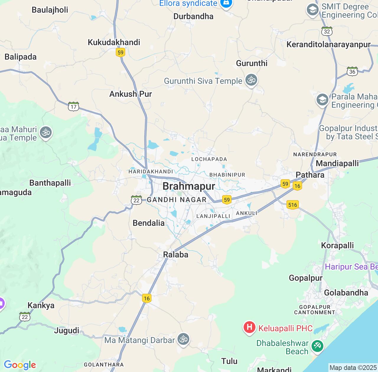 Map image for Intellectual Property Lawyers in Brahmapur and Odisha IP firms at coordinates  ; .