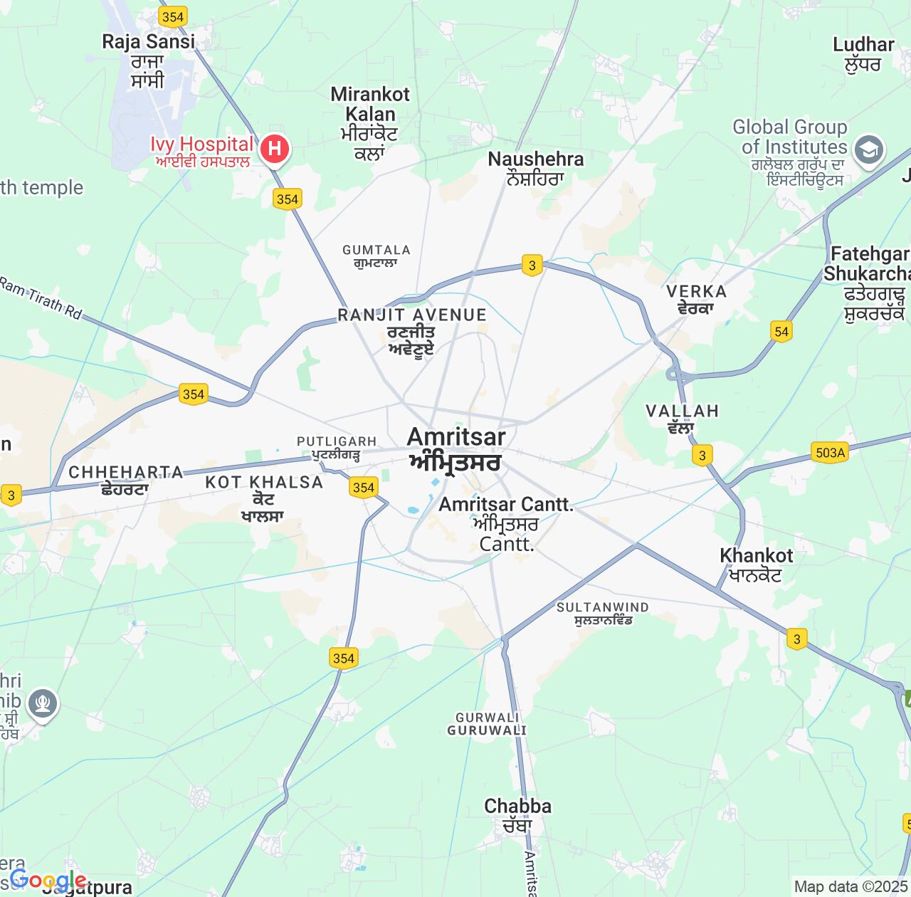 Map image for Intellectual Property Lawyers in Amritsar and Punjab IP firms at coordinates  ; .