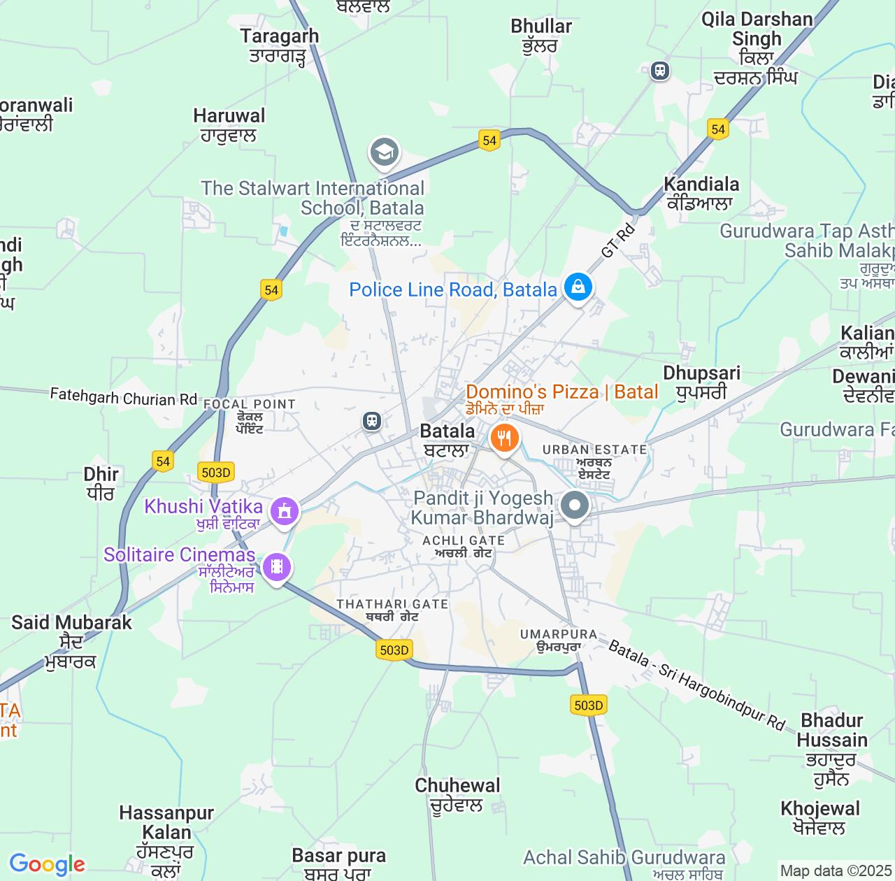 Map image for Intellectual Property Lawyers in Batala and Punjab IP firms at coordinates  ; .