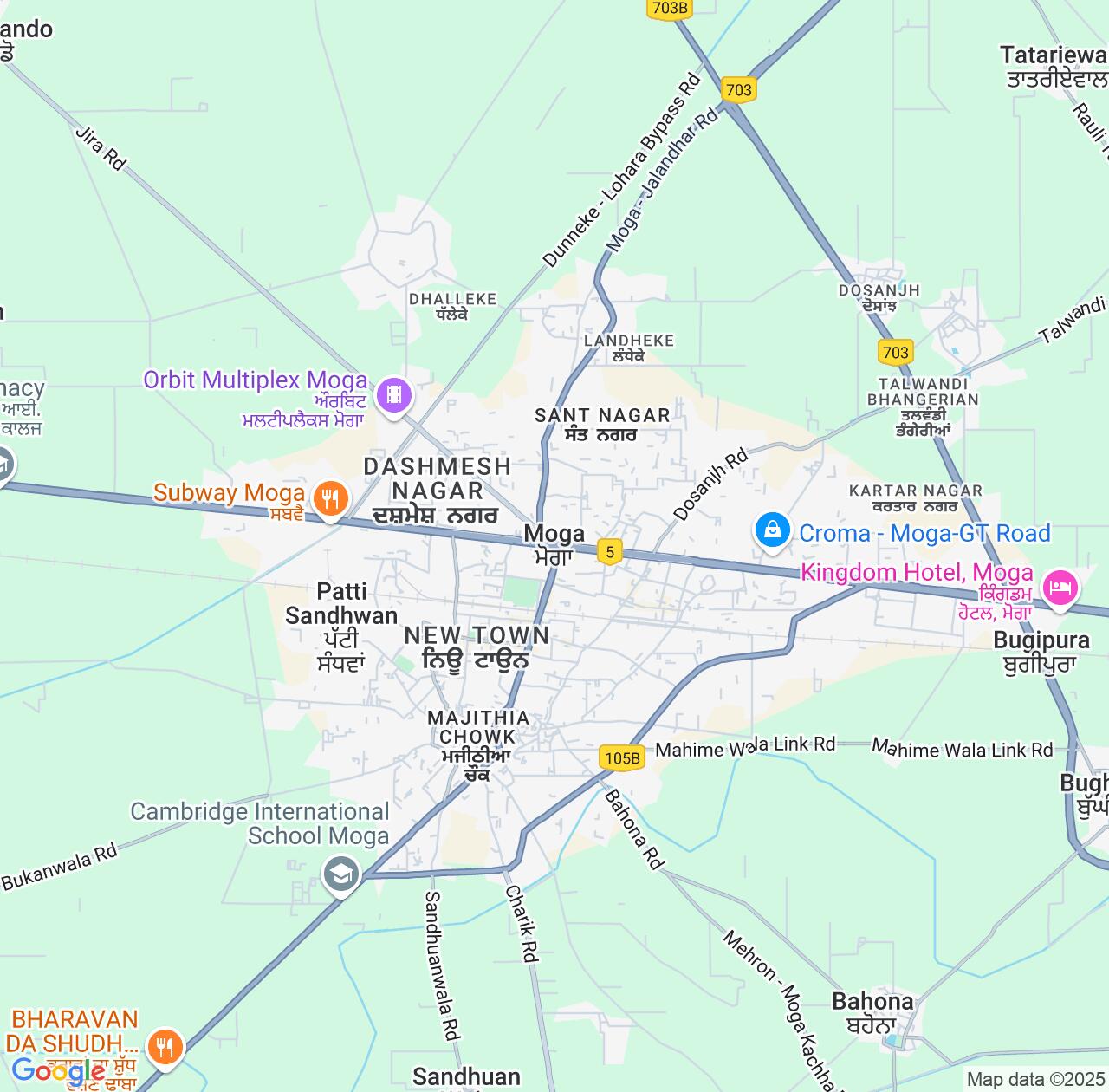 Map image for Intellectual Property Lawyers in Moga and Punjab IP firms at coordinates  ; .