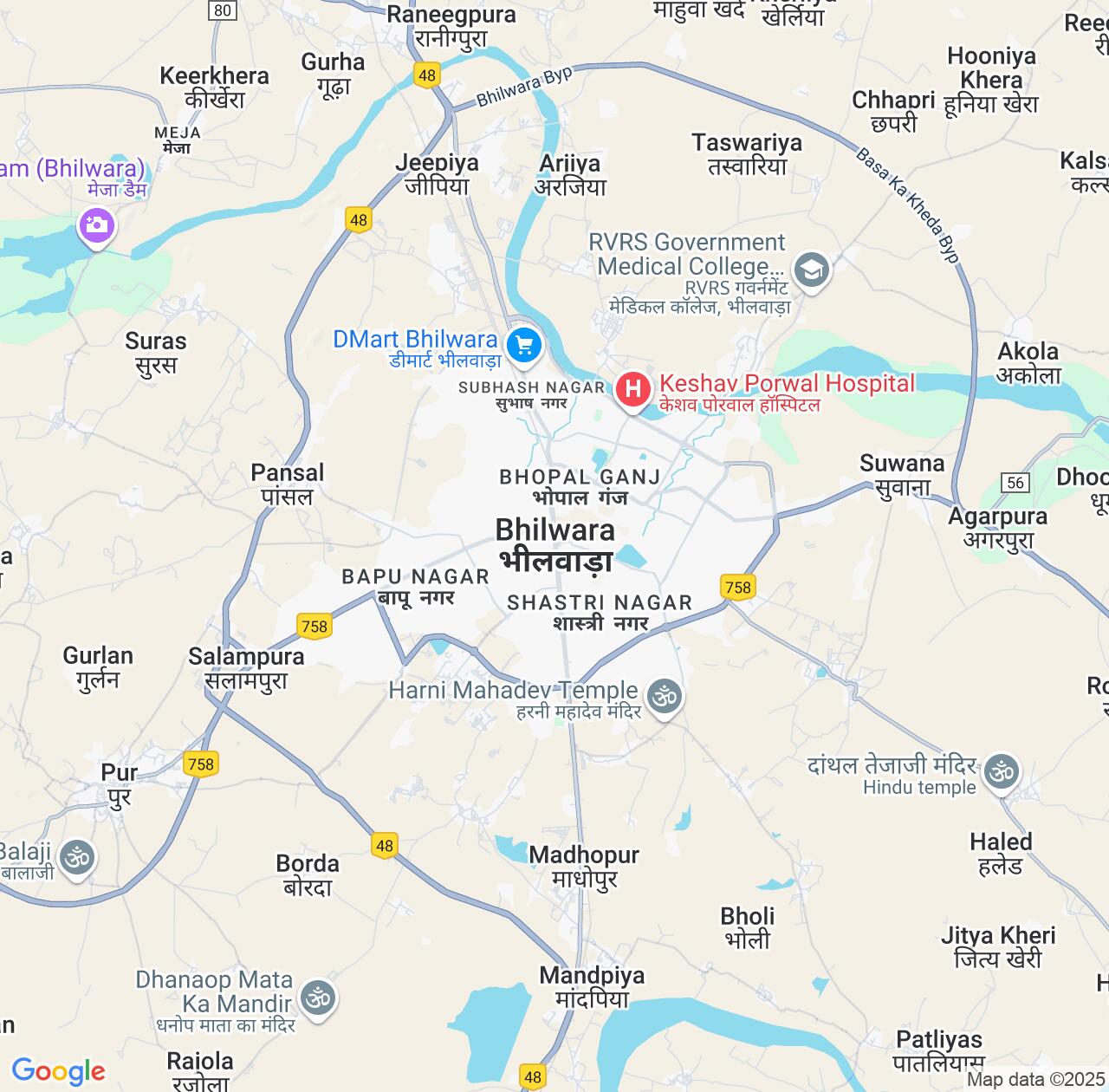Map image for Intellectual Property Lawyers in Bhilwara and Rajasthan IP firms at coordinates  ; .