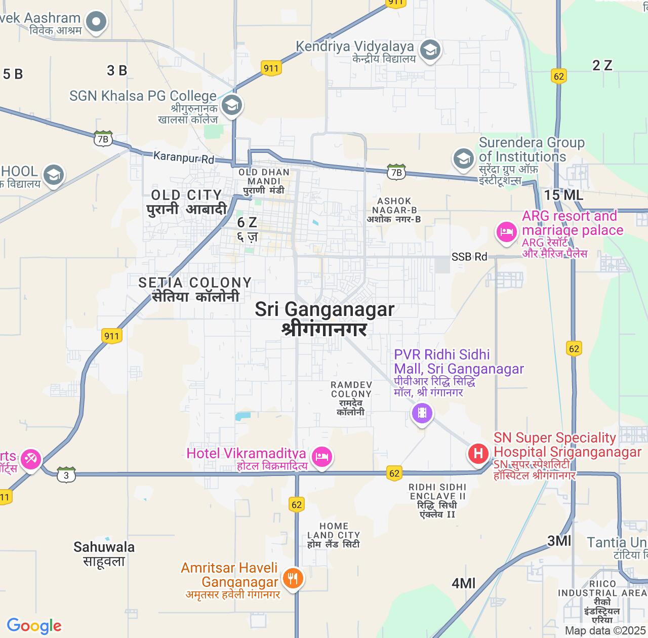Map image for Intellectual Property Lawyers in Ganganagar and Rajasthan IP firms at coordinates  ; .