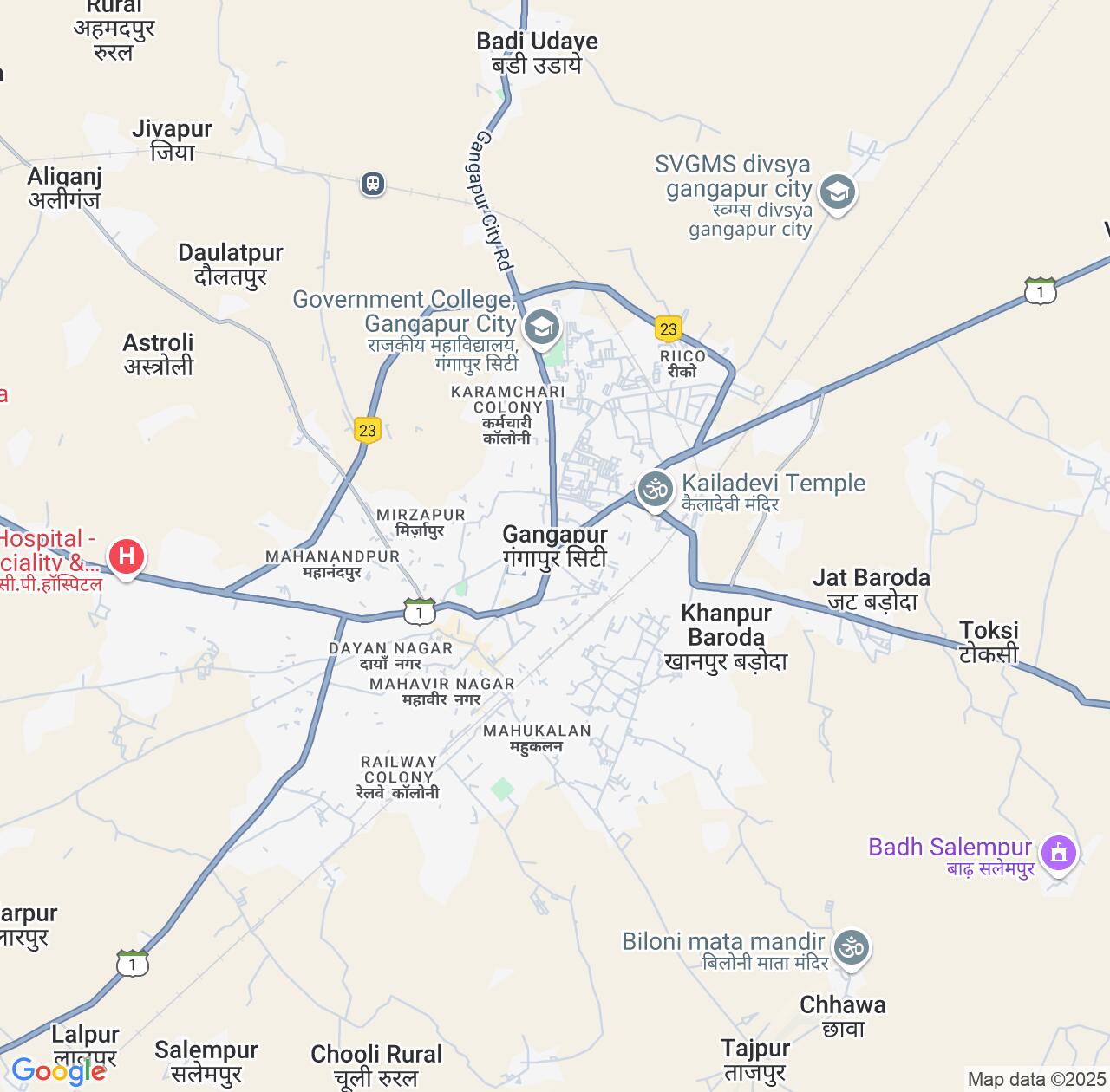 Map image for Intellectual Property Lawyers in Gangapur and Rajasthan IP firms at coordinates  ; .