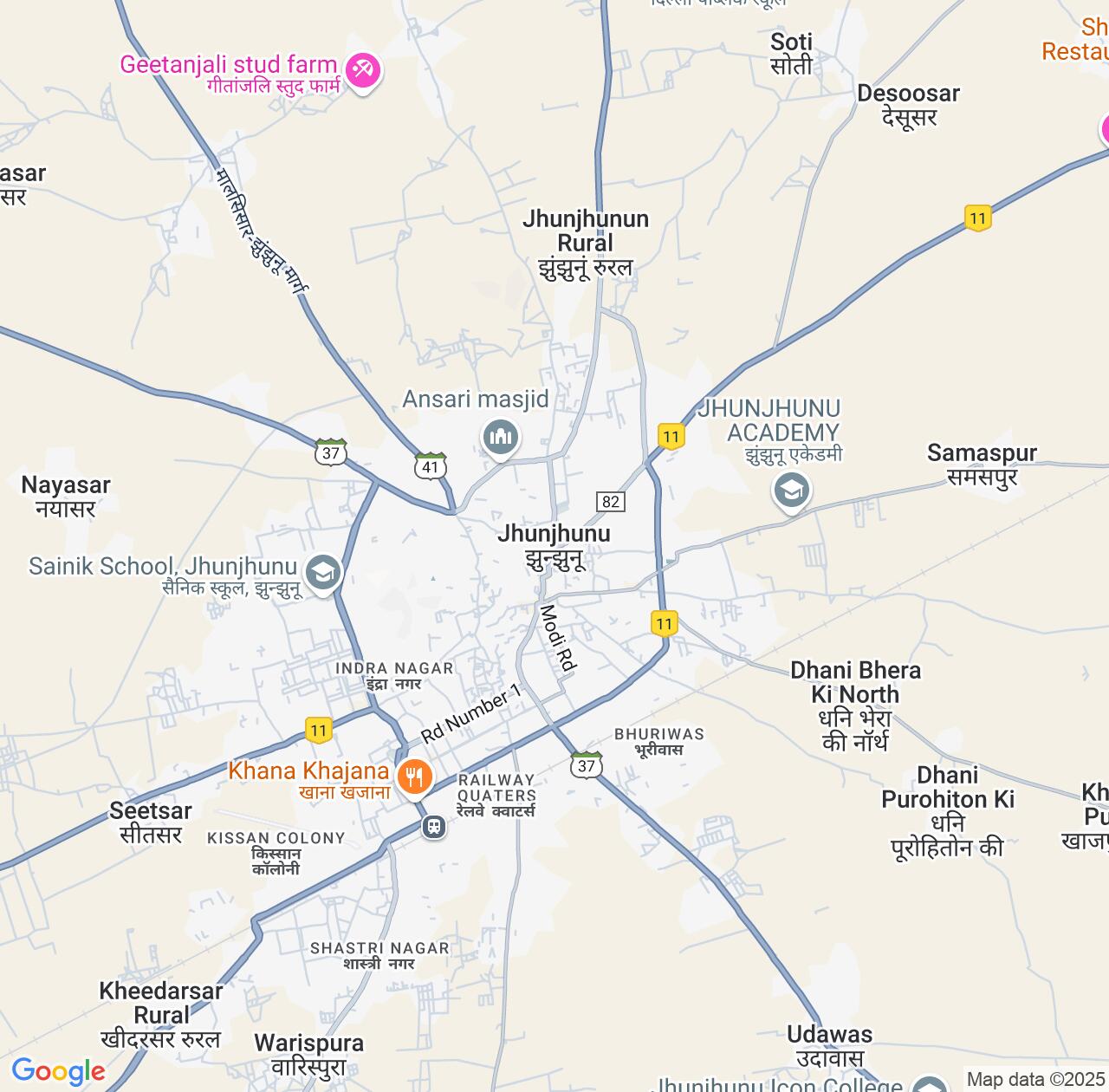 Map image for Intellectual Property Lawyers in Jhunjhunun and Rajasthan IP firms at coordinates  ; .