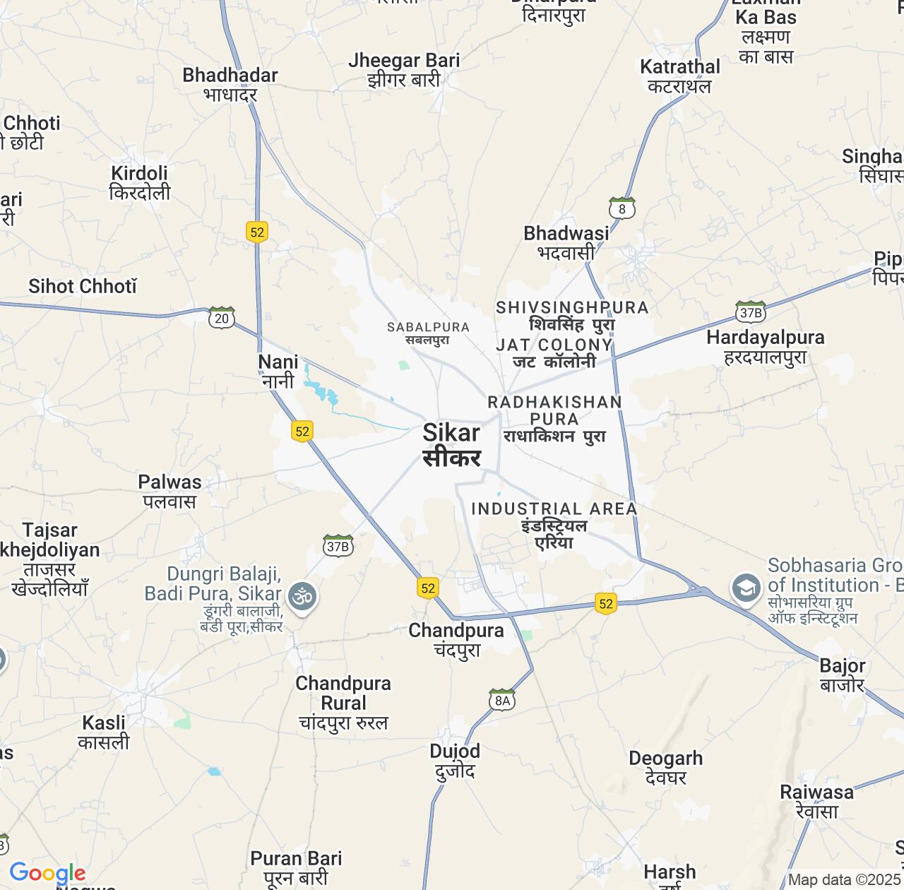 Map image for Intellectual Property Lawyers in Sikar and Rajasthan IP firms at coordinates  ; .