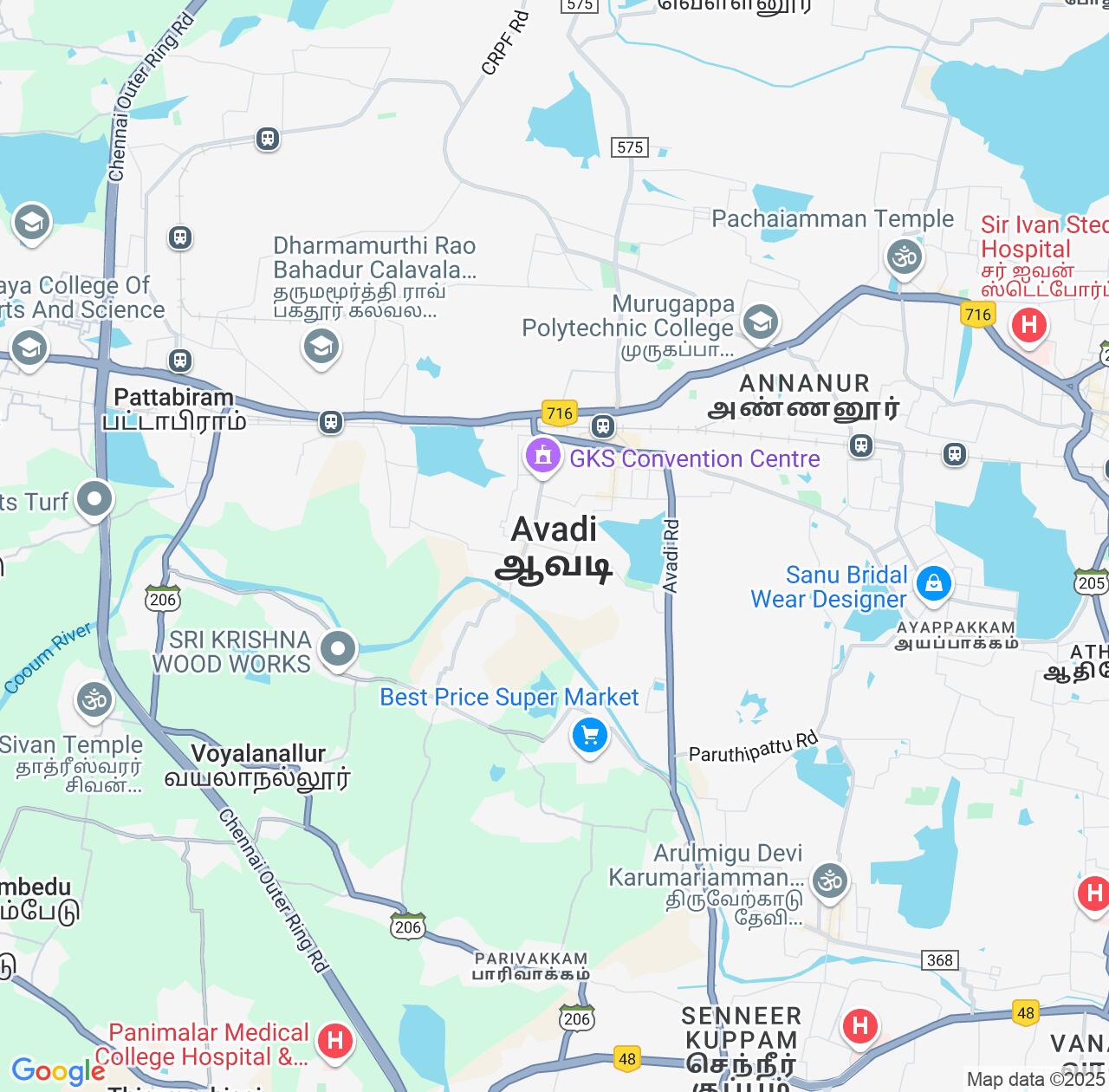 Map image for Intellectual Property Lawyers in Avadi and Tamil Nadu IP firms at coordinates  ; .