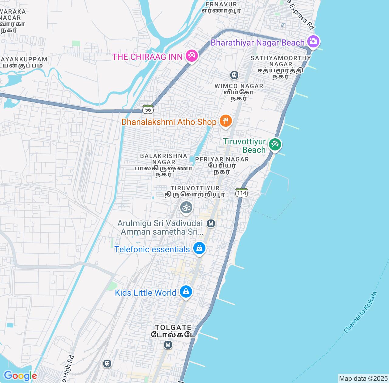 Map image for Intellectual Property Lawyers in Tiruvottiyur and Tamil Nadu IP firms at coordinates  ; .