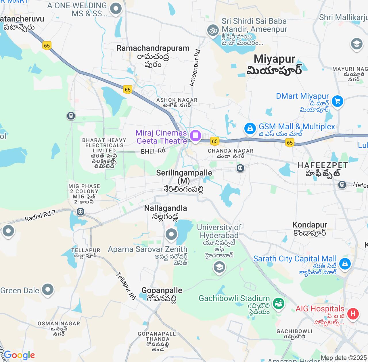 Map image for Intellectual Property Lawyers in Serilingampalle and Telangana IP firms at coordinates  ; .