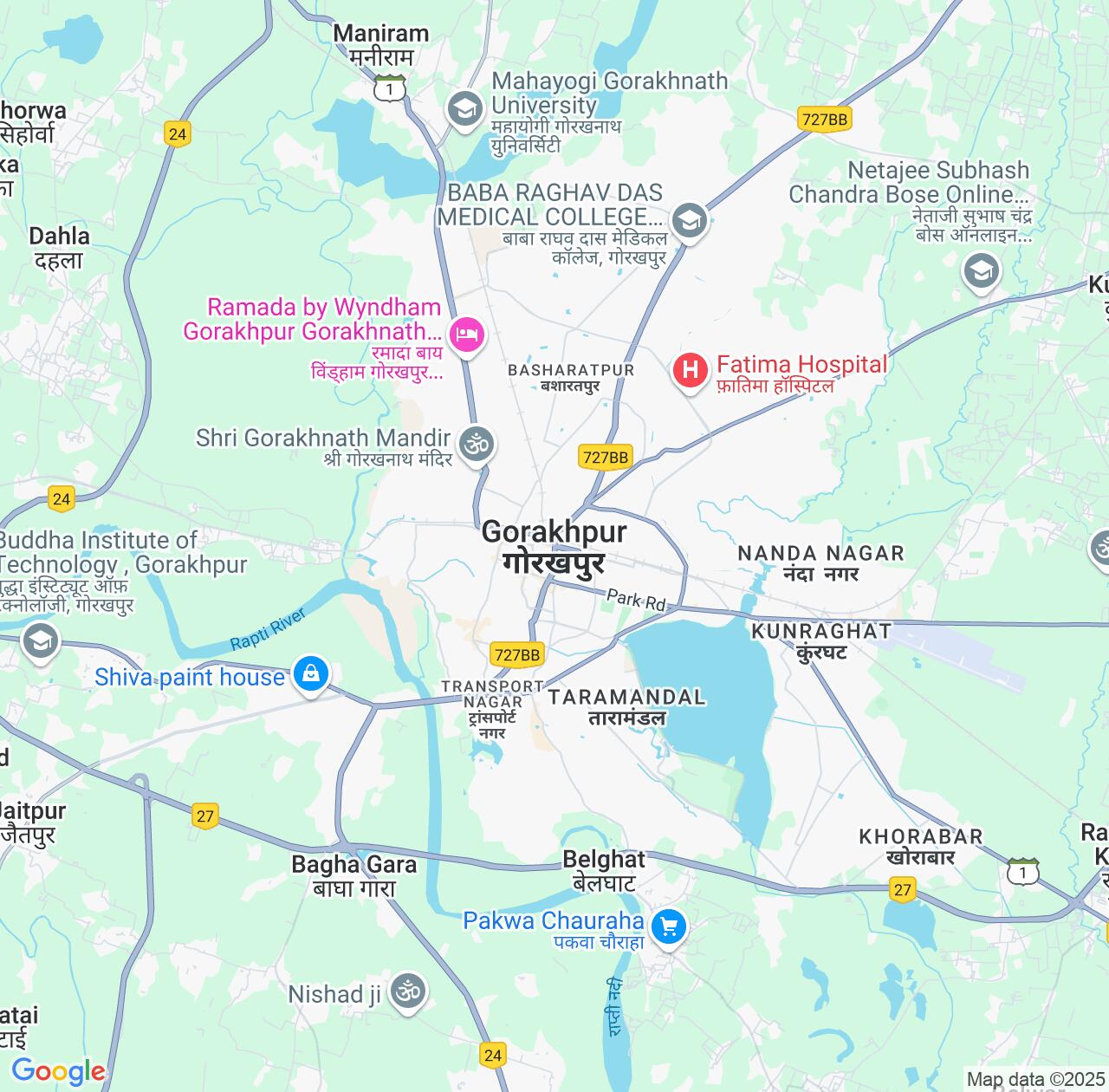 Map image for Intellectual Property Lawyers in Gorakhpur and Uttar Pradesh IP firms at coordinates  ; .