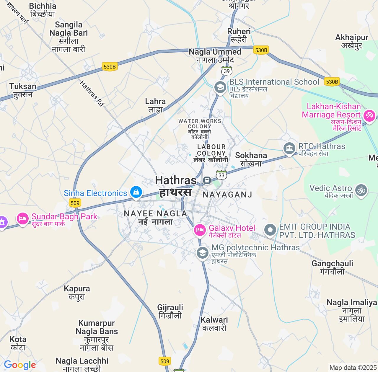 Map image for Intellectual Property Lawyers in Hathras and Uttar Pradesh IP firms at coordinates  ; .