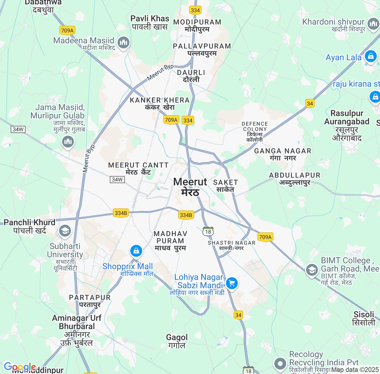 Map image for Intellectual Property Lawyers in Meerut and Uttar Pradesh IP firms at coordinates  ; .