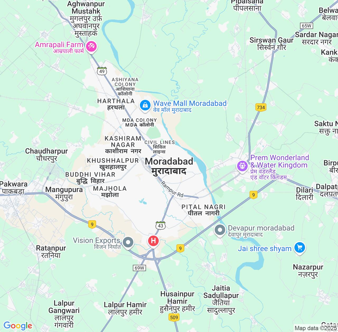 Map image for Intellectual Property Lawyers in Moradabad and Uttar Pradesh IP firms at coordinates  ; .