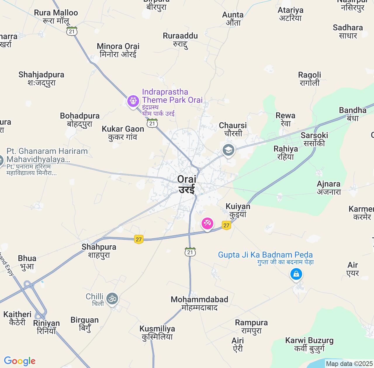 Map image for Intellectual Property Lawyers in Orai and Uttar Pradesh IP firms at coordinates  ; .