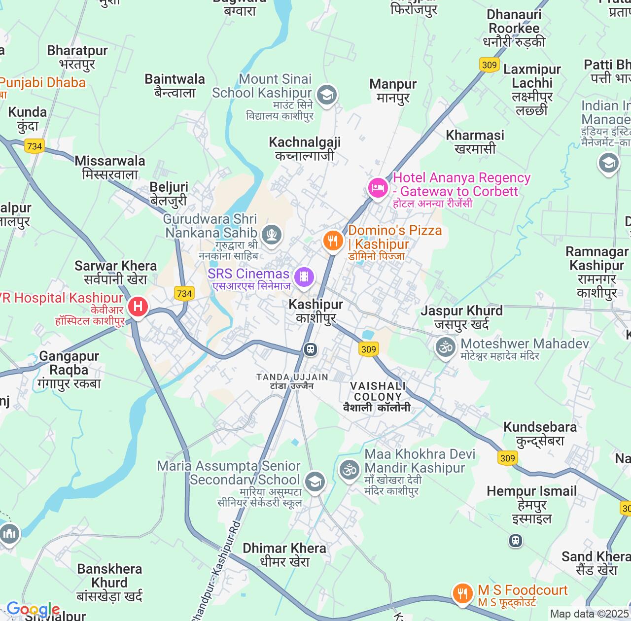 Map image for Intellectual Property Lawyers in Kashipur and Uttarakhand IP firms at coordinates  ; .