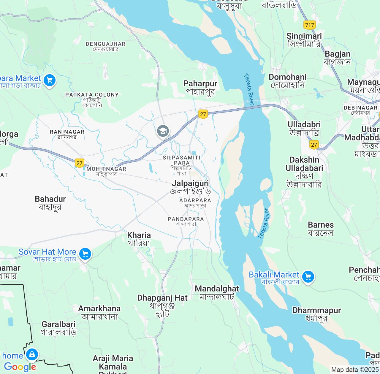 Map image for Intellectual Property Lawyers in Jalpaiguri and West Bengal IP firms at coordinates  ; .