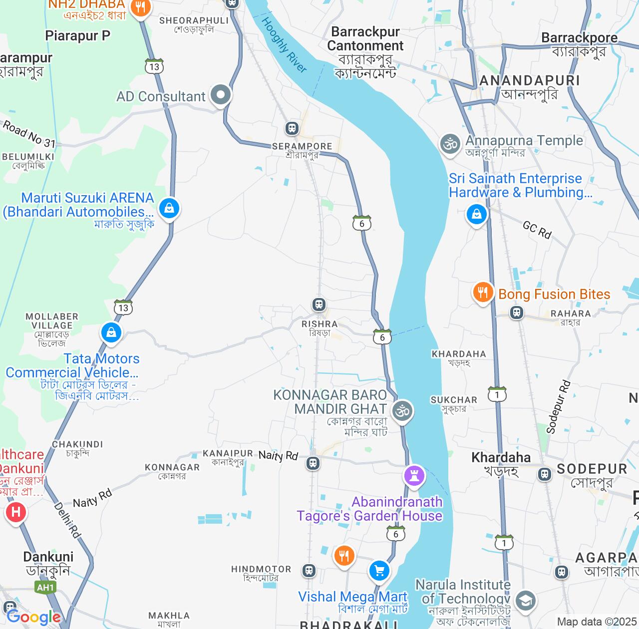 Map image for Intellectual Property Lawyers in Rishra and West Bengal IP firms at coordinates  ; .