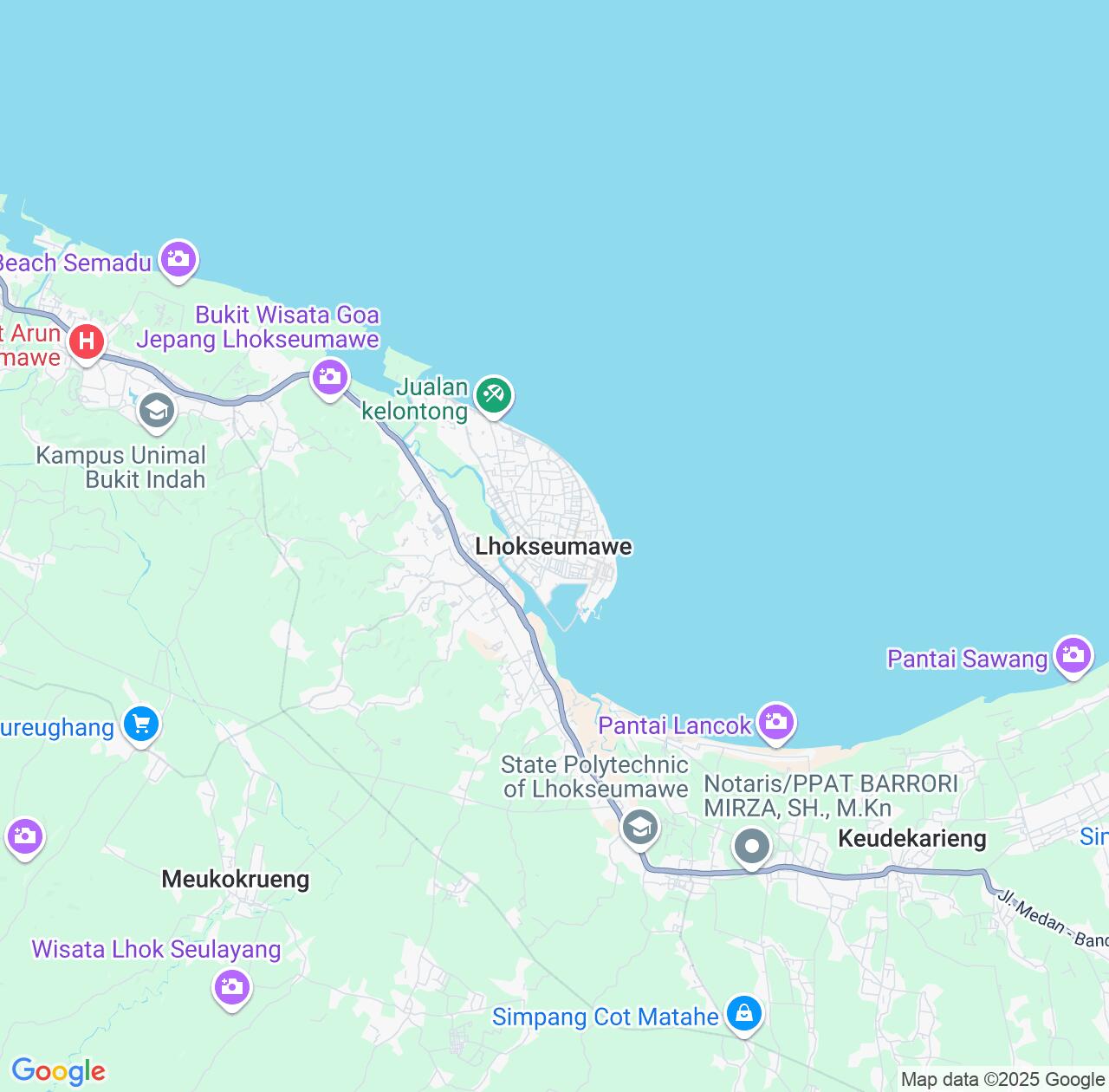 Map image for Intellectual Property Lawyers in Lhokseumawe and Aceh IP firms at coordinates  ; .