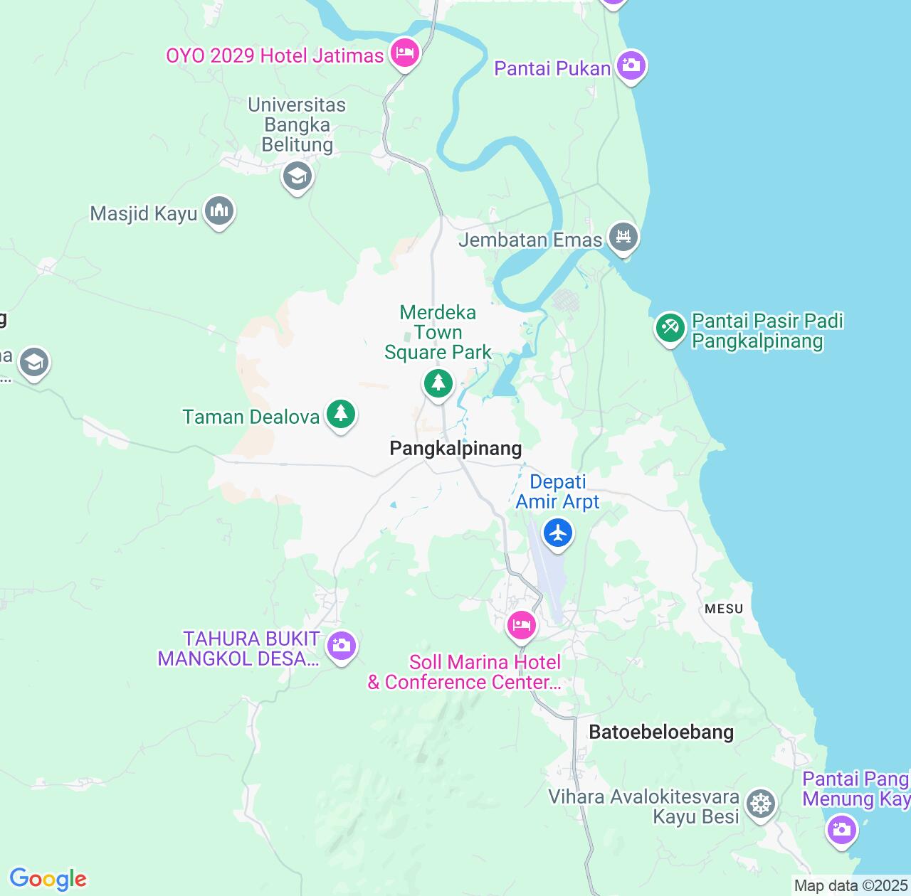 Map image for Intellectual Property Lawyers in Pangkalpinang and Bangka–Belitung Islands IP firms at coordinates  ; .