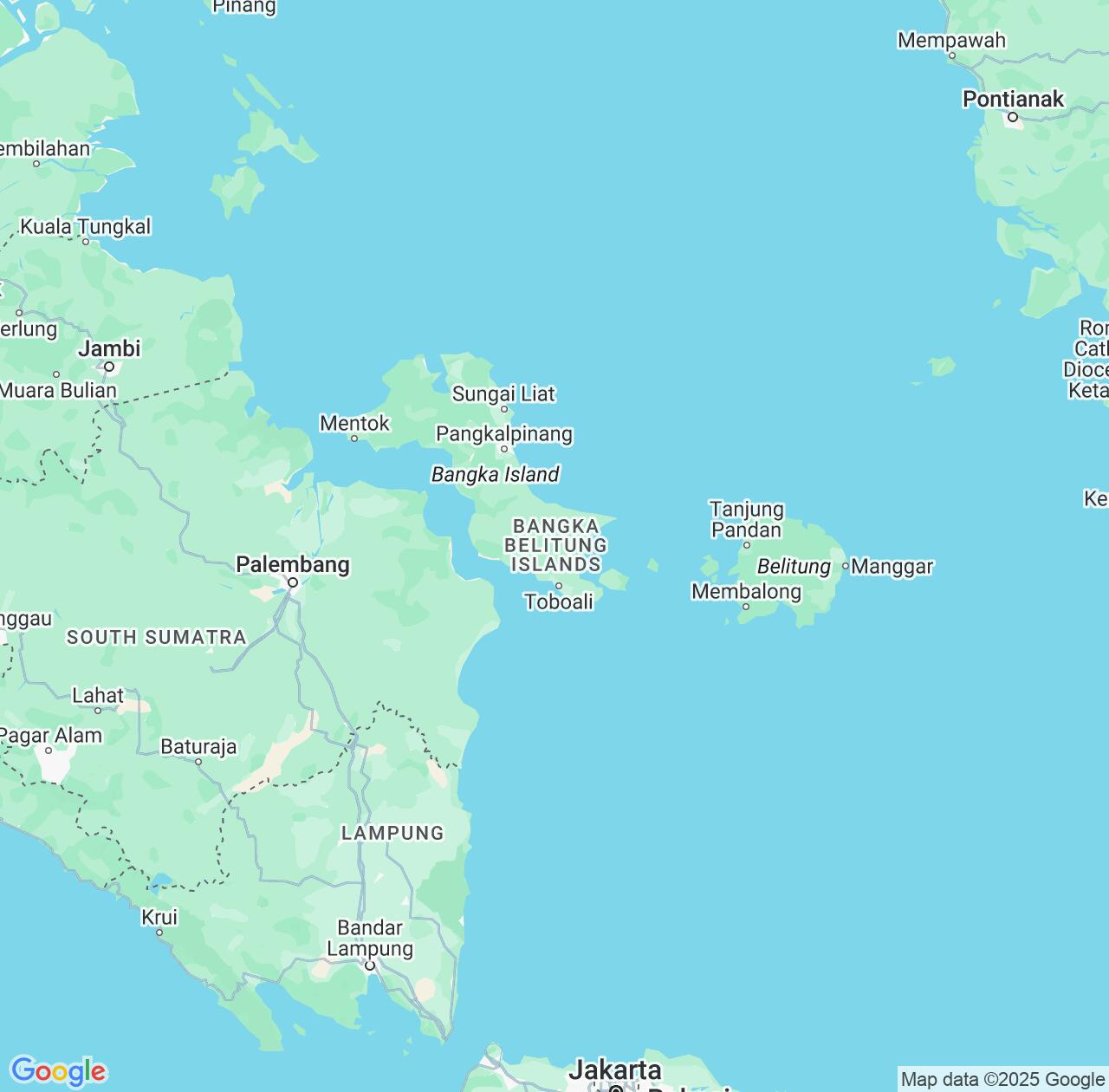Map image for Intellectual Property Lawyers in Bangka–Belitung Islands and Indonesia IP firms at coordinates  ; .