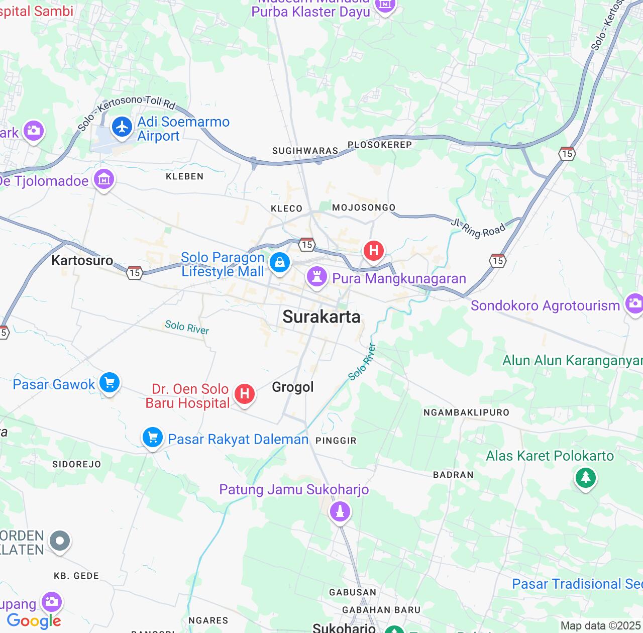 Map image for Intellectual Property Lawyers in Surakarta and Central Java IP firms at coordinates  ; .