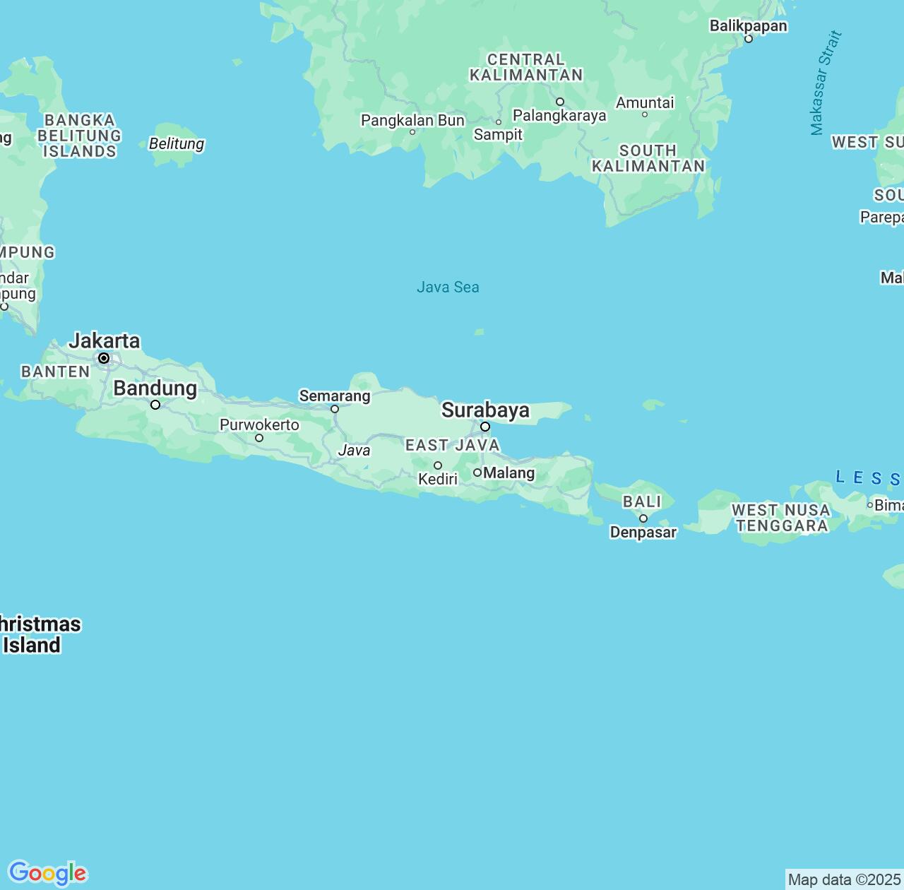 Map image for Intellectual Property Lawyers in East Java and Indonesia IP firms at coordinates  ; .