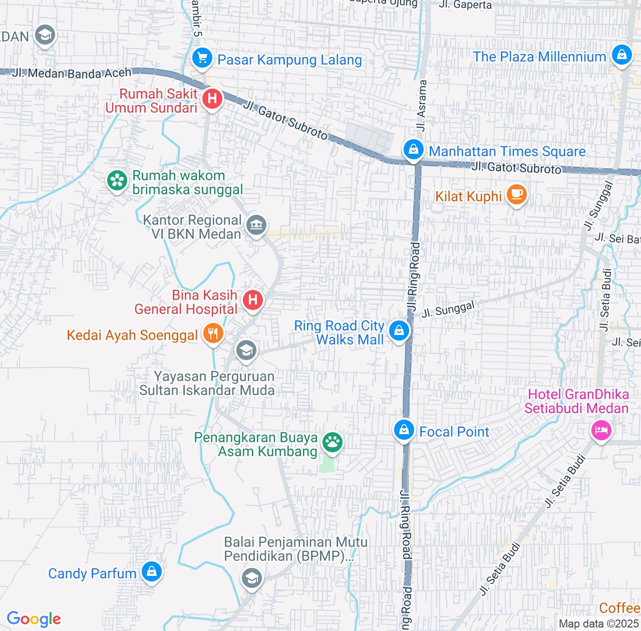 Map image for Intellectual Property Lawyers in Sunggal and North Sumatra IP firms at coordinates  ; .