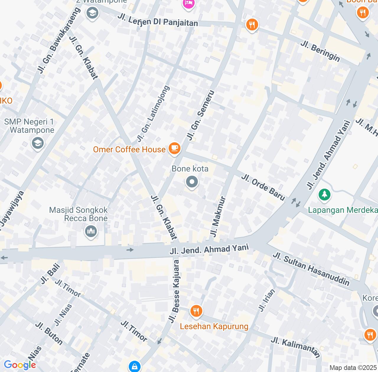 Map image for Intellectual Property Lawyers in Watampone and South Sulawesi IP firms at coordinates  ; .