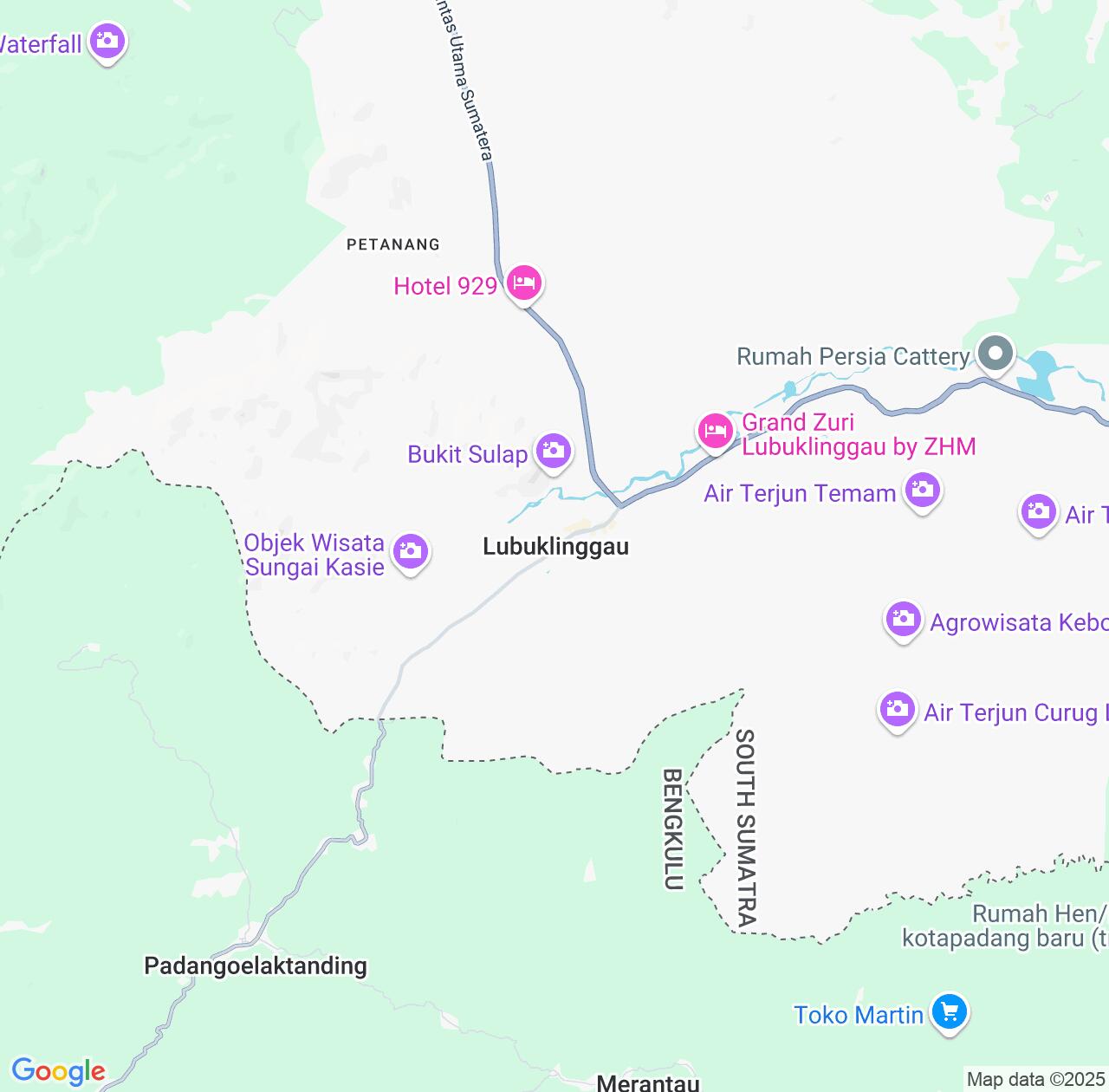 Map image for Intellectual Property Lawyers in Lubuklinggau and South Sumatra IP firms at coordinates  ; .