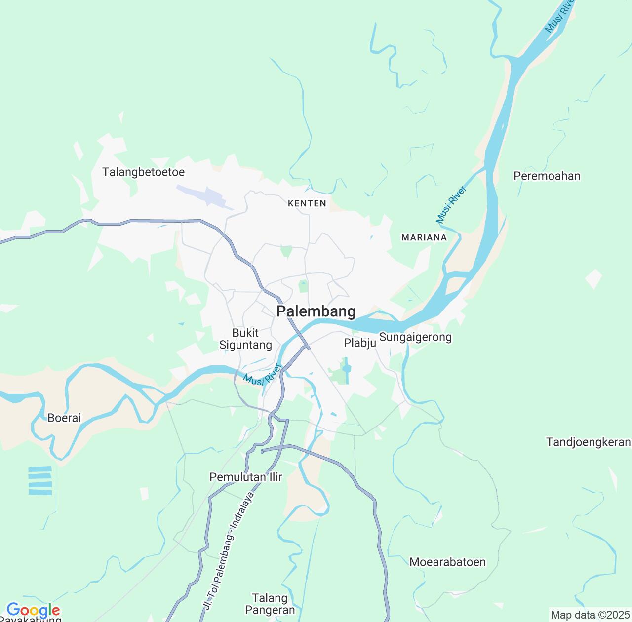 Map image for Intellectual Property Lawyers in Palembang and South Sumatra IP firms at coordinates  ; .