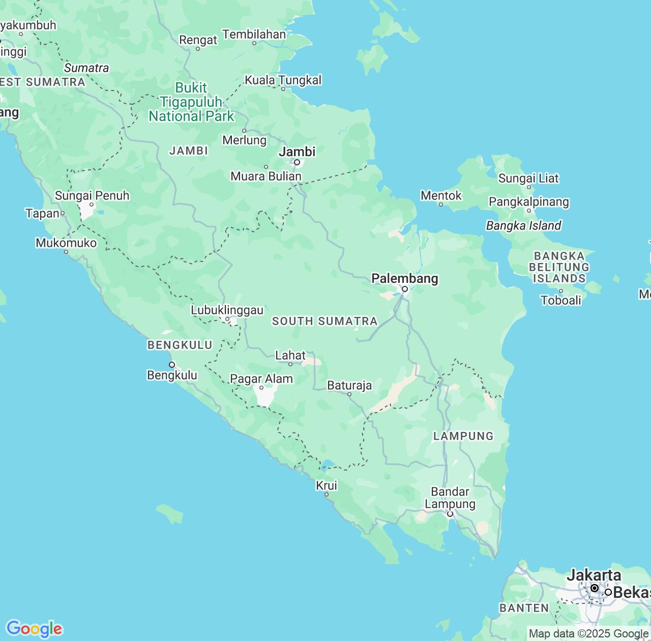 Map image for Intellectual Property Lawyers in South Sumatra and Indonesia IP firms at coordinates  ; .