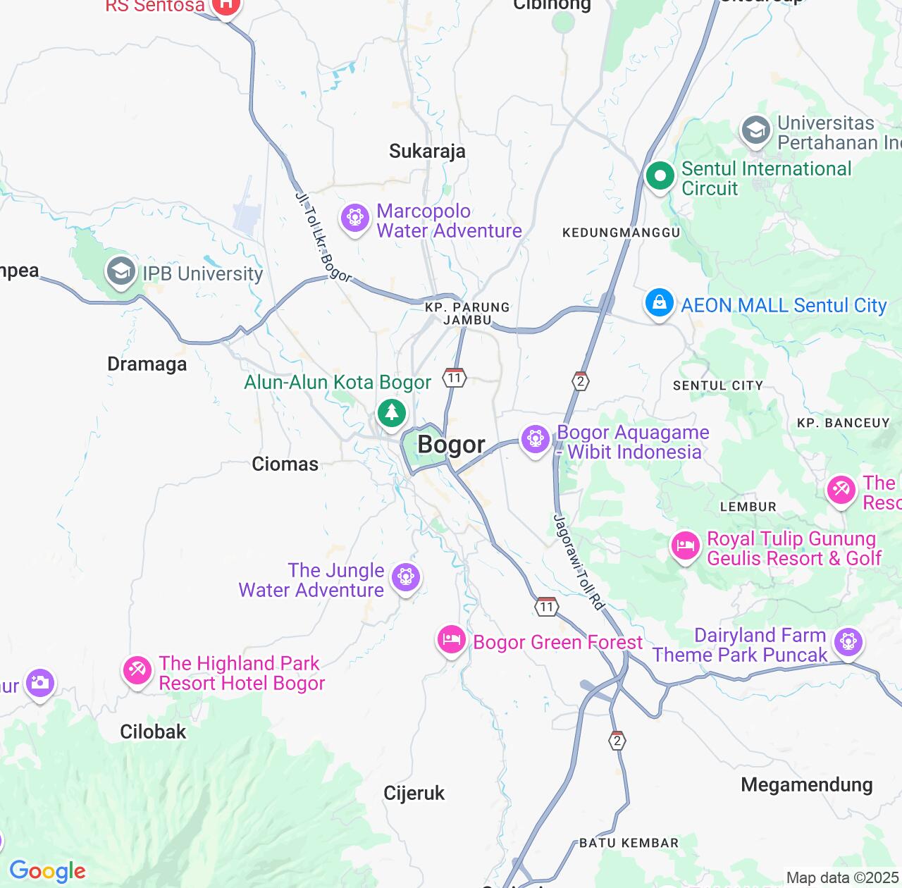 Map image for Intellectual Property Lawyers in Bogor and West Java IP firms at coordinates  ; .