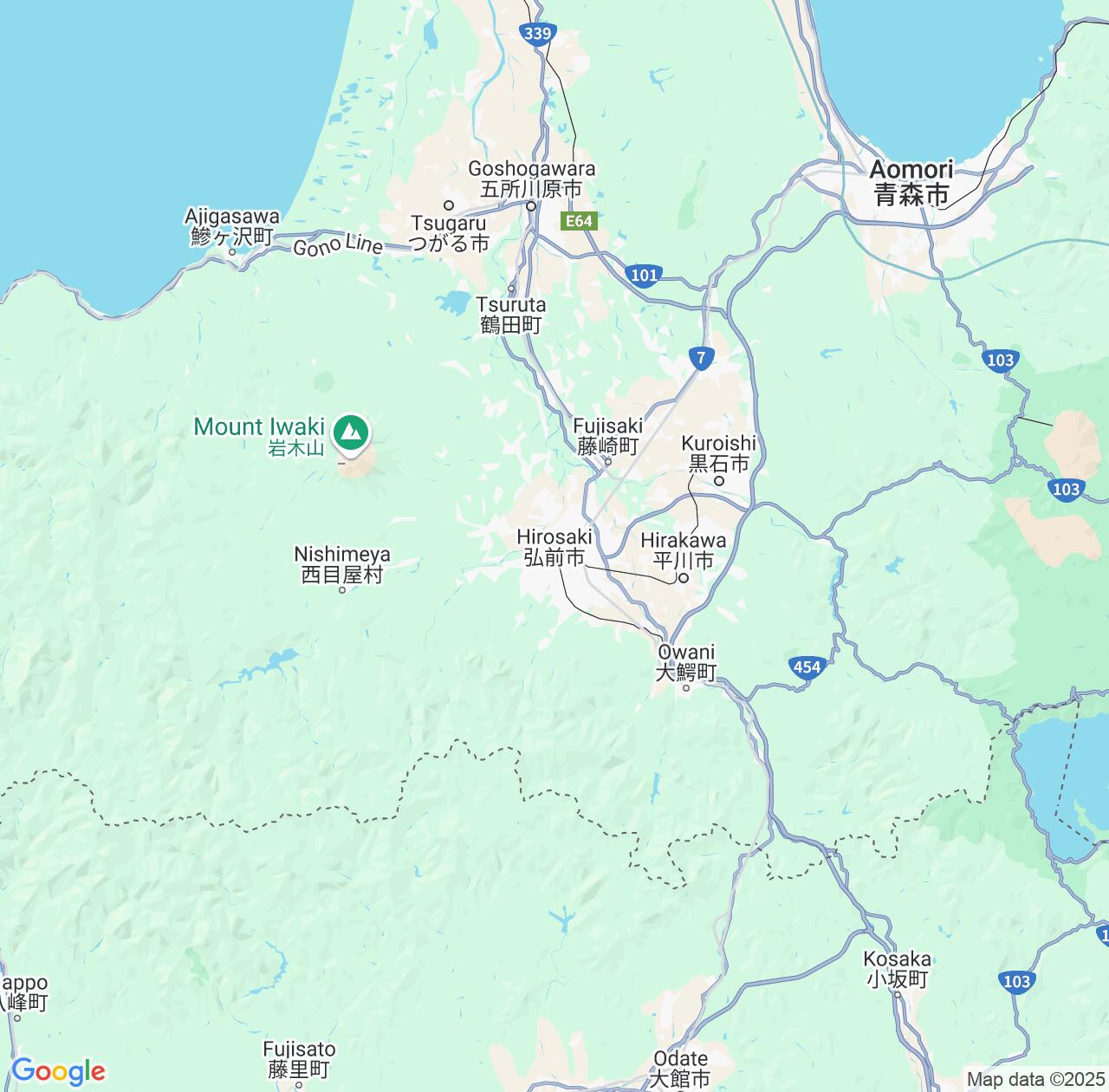 Map image for Intellectual Property Lawyers in Hirosaki and Aomori IP firms at coordinates  ; .