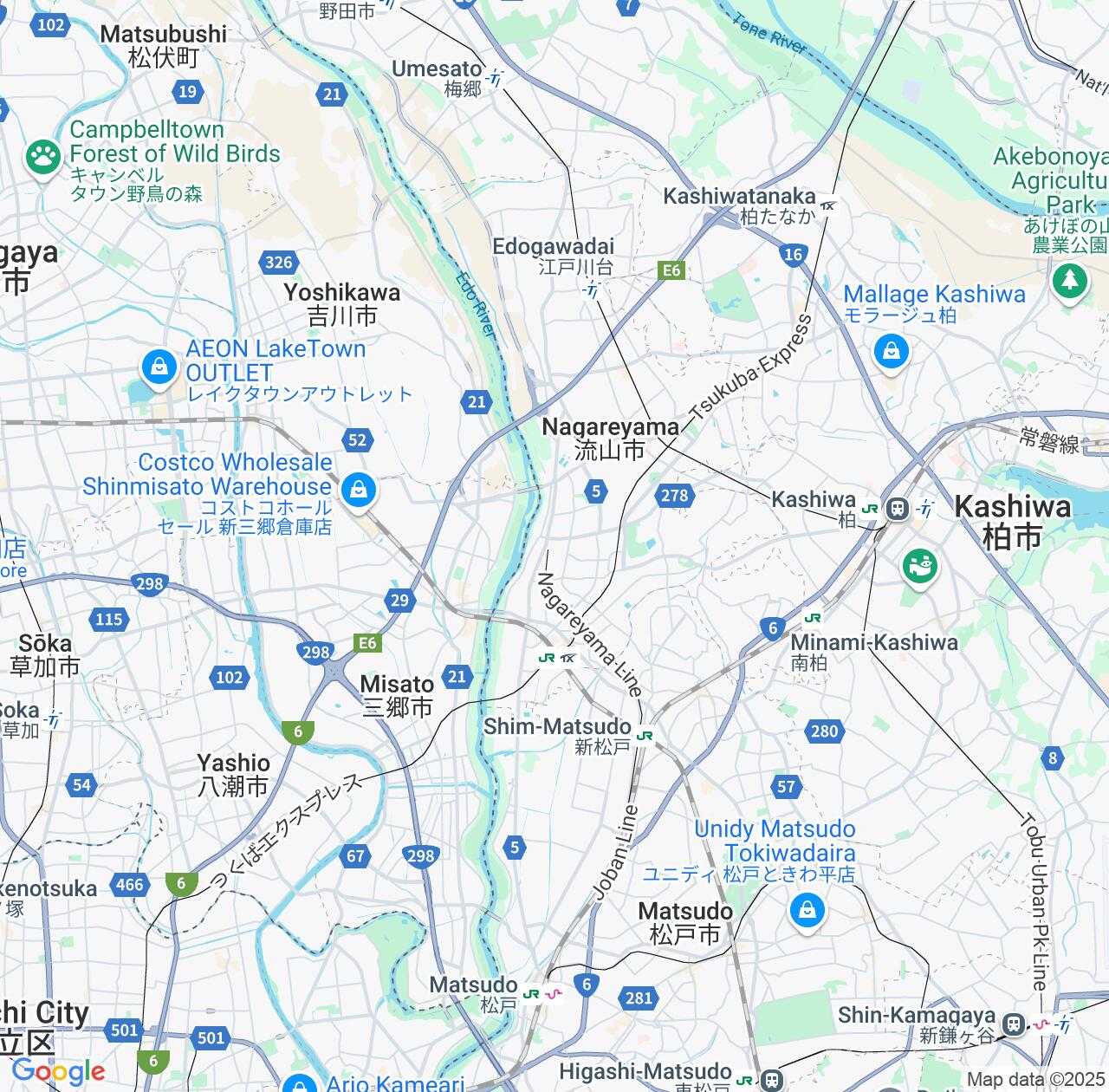 Map image for Intellectual Property Lawyers in Nagareyama and Chiba IP firms at coordinates  ; .