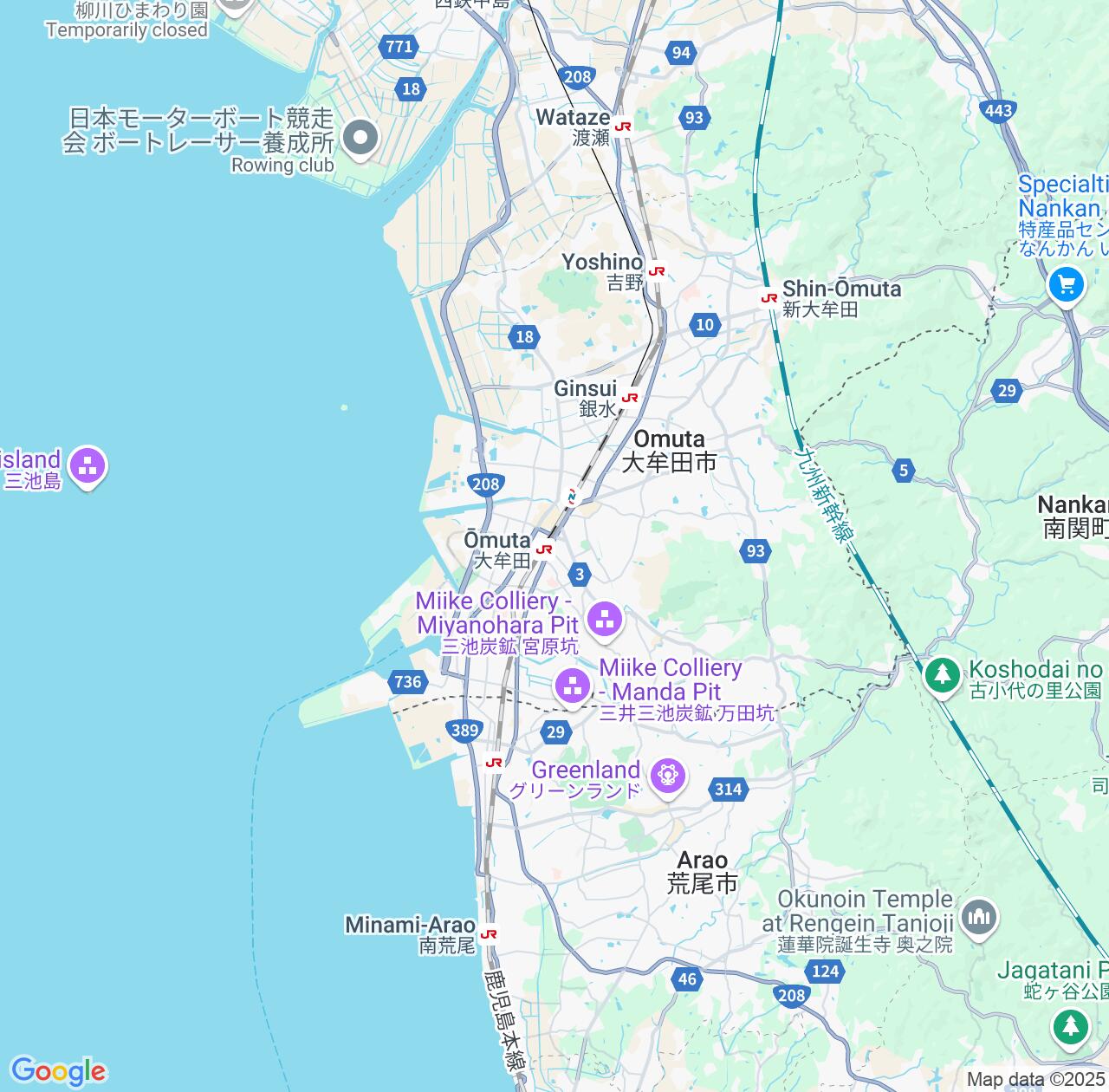 Map image for Intellectual Property Lawyers in Omuta and Fukuoka IP firms at coordinates  ; .